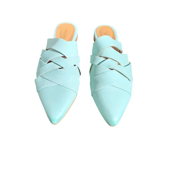 Women's Stylish Light Blue/Turquoise Overland Slip-On Mules Size 38 - Picture 5 of 6